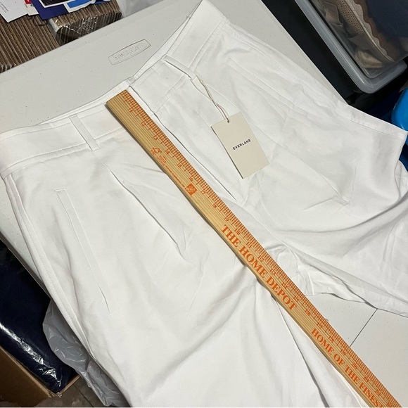Everlane Way-High Drape Pants White 14R 14 Regular Tencel Cotton D - Picture 12 of 13